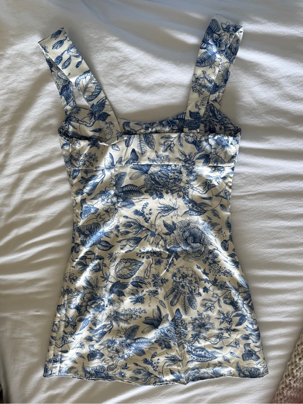 Peppermayo Blue and White Floral Mini Dress - Picture 3 of 5